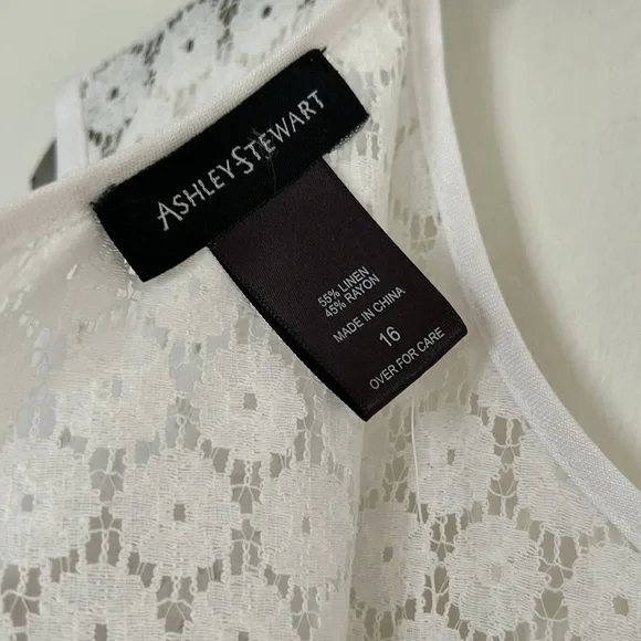 NWT Ashley Stewart Sharkbite Linen Dress - Picture 6 of 8